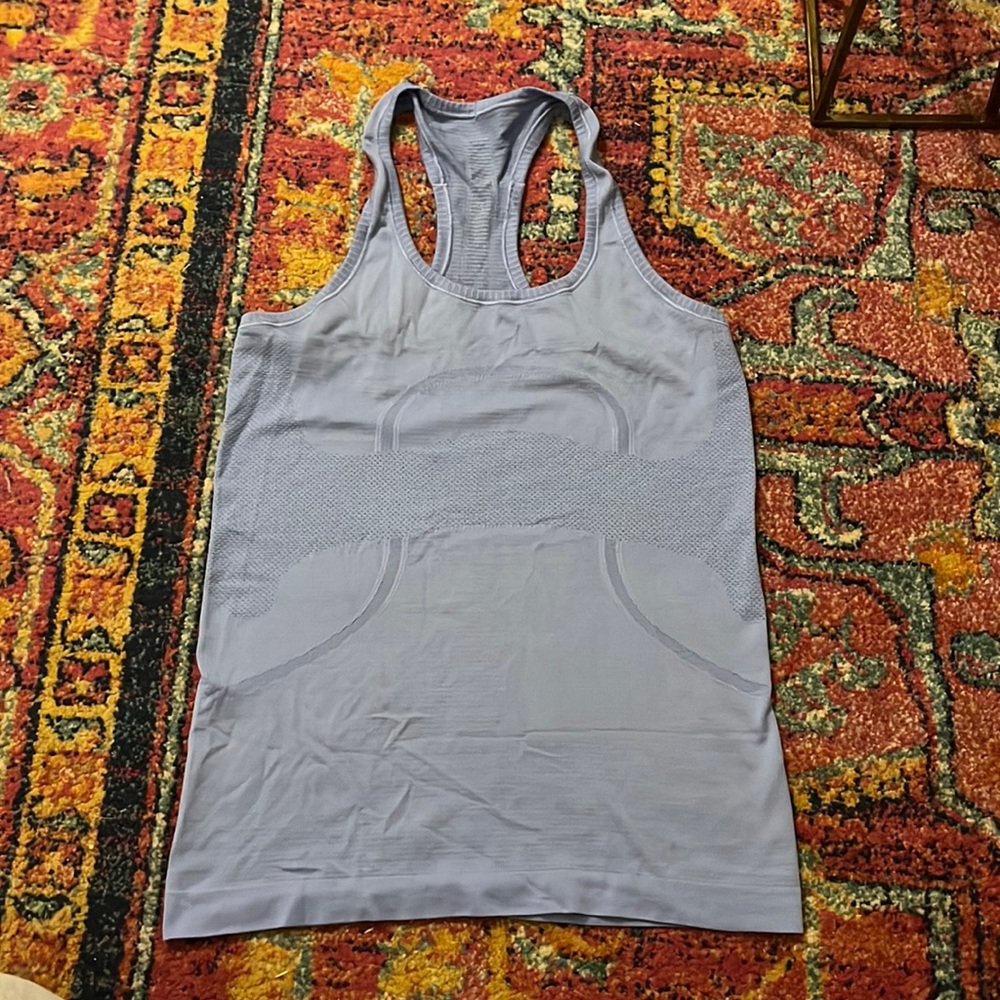 LULU LEMON- Blue Swiftly Tech Racerback Tank Top